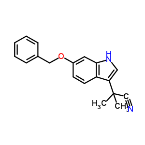 1H-Indole-3-acetonitrile, α,α-dimethyl-6-(phenylmethoxy)-Structure,629662-39-1Structure 1H-Indole-3-acetonitrile, α,α-dimethyl-6-(phenylmethoxy)- Structure,629662-39-1Structure