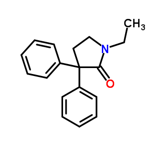 2-Pyrrolidinone,1-ethyl-3,3-diphenyl-Structure,6309-41-7Structure 2-Pyrrolidinone,1-ethyl-3,3-diphenyl- Structure,6309-41-7Structure