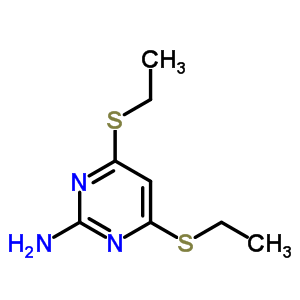 2-Pyrimidinamine,4,6-bis(ethylthio)-Structure,6310-01-6Structure 2-Pyrimidinamine,4,6-bis(ethylthio)- Structure,6310-01-6Structure