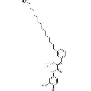 N-(3-amino-4-chlorophenyl)-2-(3-pentadecylphenoxy)butyramideStructure,63133-98-2Structure N-(3-amino-4-chlorophenyl)-2-(3-pentadecylphenoxy)butyramide Structure,63133-98-2Structure