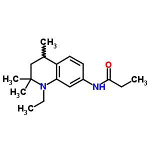 N-[(1-乙基-1,2,3,4-四氫-2,2,4-三甲基喹啉)-7-基]丙酰胺結(jié)構(gòu)式_63134-09-8結(jié)構(gòu)式