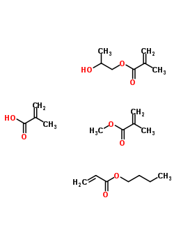 2-Methyl-2-propenoic acid polymer with butyl 2-propenoate methyl 2-methyl-2-propenoate and 1,2-propanediol mono(2-methyl-2-propenoate)Structure,63197-38-6Structure 2-Methyl-2-propenoic acid polymer with butyl 2-propenoate methyl 2-methyl-2-propenoate and 1,2-propanediol mono(2-methyl-2-propenoate) Structure,63197-38-6Structure