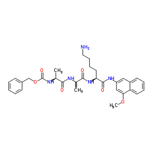Benzyloxycarbonyl-alanyl-alanyl-lysyl-4-methoxy-2-naphthylamideStructure,63244-88-2Structure Benzyloxycarbonyl-alanyl-alanyl-lysyl-4-methoxy-2-naphthylamide Structure,63244-88-2Structure