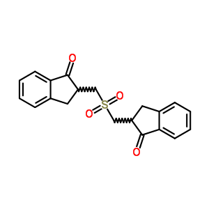 2-[(1-氧代-2,3-二氫茚-2-基)甲基磺?；谆鵠-2,3-二氫茚-1-酮結(jié)構(gòu)式_63261-26-7結(jié)構(gòu)式