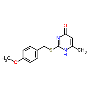 2-(4-Methoxy-benzylsulfanyl)-6-methyl-3h-pyrimidin-4-oneStructure,63384-61-2Structure 2-(4-Methoxy-benzylsulfanyl)-6-methyl-3h-pyrimidin-4-one Structure,63384-61-2Structure