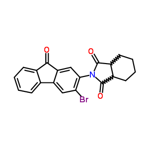 1H-isoindole-1,3(2h)-dione, 2-(3-bromo-9-oxo-9h-fluoren-2-yl)hexahydro-Structure,6341-18-0Structure 1H-isoindole-1,3(2h)-dione, 2-(3-bromo-9-oxo-9h-fluoren-2-yl)hexahydro- Structure,6341-18-0Structure
