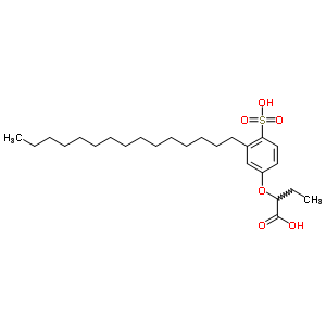 2-(3-Pentadecyl-4-sulfophenoxy)butanoic acidStructure,63512-58-3Structure 2-(3-Pentadecyl-4-sulfophenoxy)butanoic acid Structure,63512-58-3Structure