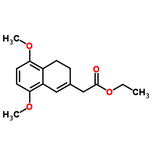 2-Naphthaleneaceticacid, 3,4-dihydro-5,8-dimethoxy-, ethyl esterStructure,63625-96-7Structure 2-Naphthaleneaceticacid, 3,4-dihydro-5,8-dimethoxy-, ethyl ester Structure,63625-96-7Structure