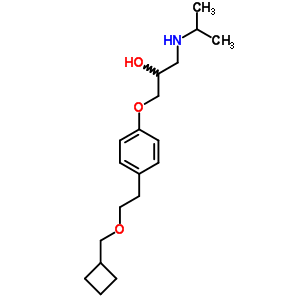 1-[4-[2-(環(huán)丁基甲氧基)乙基]苯氧基]-3-[(1-甲基乙基)氨基]-2-丙醇結(jié)構(gòu)式_63659-34-7結(jié)構(gòu)式
