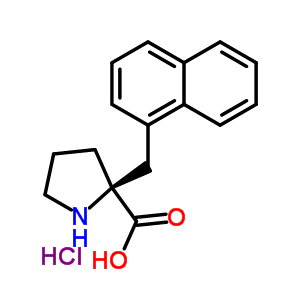 (S)-alpha-(1-萘甲基)-脯氨酸鹽酸鹽結(jié)構(gòu)式_637020-99-6結(jié)構(gòu)式