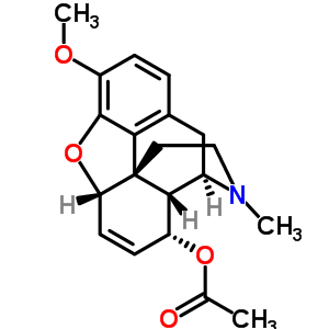 6,7-二脫氫-4,5α-環(huán)氧基-3-甲氧基-17-甲基嗎啡烷-8α-醇 乙酸酯結(jié)構(gòu)式_63732-60-5結(jié)構(gòu)式