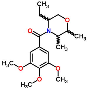 2,3-Dimethyl-5-ethyl-4-(3,4,5-trimethoxybenzoyl)morpholineStructure,63868-61-1Structure 2,3-Dimethyl-5-ethyl-4-(3,4,5-trimethoxybenzoyl)morpholine Structure,63868-61-1Structure