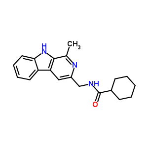 N-(1-甲基-9h-吡啶并[3,4-b]吲哚-3-甲基)環(huán)己烷羧酰胺結(jié)構(gòu)式_63885-52-9結(jié)構(gòu)式