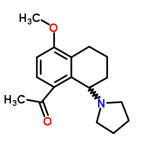 1-(8-Acetyl-5-methoxy-1,2,3,4-tetrahydronaphthalen-1-yl)pyrrolidineStructure,63886-60-2Structure 1-(8-Acetyl-5-methoxy-1,2,3,4-tetrahydronaphthalen-1-yl)pyrrolidine Structure,63886-60-2Structure