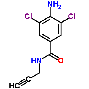 4-Amino-3,5-dichloro-n-(2-propynyl)benzamideStructure,63887-33-2Structure 4-Amino-3,5-dichloro-n-(2-propynyl)benzamide Structure,63887-33-2Structure