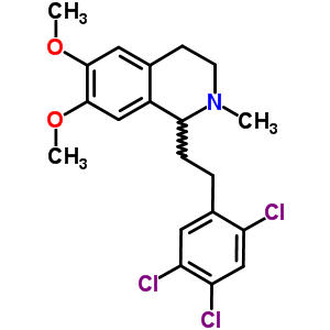 1,2,3,4-Tetrahydro-6,7-dimethoxy-2-methyl-1-(2,4,5-trichlorophenethyl)isoquinolineStructure,63937-62-2Structure 1,2,3,4-Tetrahydro-6,7-dimethoxy-2-methyl-1-(2,4,5-trichlorophenethyl)isoquinoline Structure,63937-62-2Structure