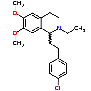 1-(4-氯苯乙基)-6,7-二甲氧基-2-乙基-1,2,3,4-四氫異喹啉結(jié)構(gòu)式_63937-76-8結(jié)構(gòu)式