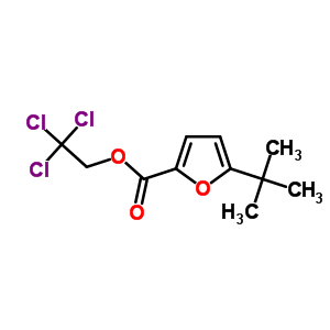 5-Tert-butyl-2-furancarboxylic acid 2,2,2-trichloroethyl esterStructure,63938-45-4Structure 5-Tert-butyl-2-furancarboxylic acid 2,2,2-trichloroethyl ester Structure,63938-45-4Structure