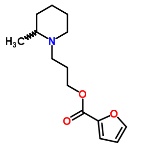 2-Furancarboxylic acid 3-(2-methylpiperidino)propyl esterStructure,63938-46-5Structure 2-Furancarboxylic acid 3-(2-methylpiperidino)propyl ester Structure,63938-46-5Structure