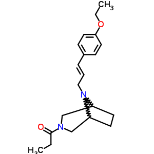 8-[3-(P-乙氧基苯基)-2-丙烯基]-3-丙?；?3,8-二氮雜雙環(huán)[3.2.1]辛烷結(jié)構(gòu)式_63977-70-8結(jié)構(gòu)式