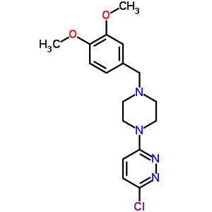 1-(6-Chloro-3-pyridazinyl)-4-(3,4-dimethoxybenzyl)piperazineStructure,63978-33-6Structure 1-(6-Chloro-3-pyridazinyl)-4-(3,4-dimethoxybenzyl)piperazine Structure,63978-33-6Structure