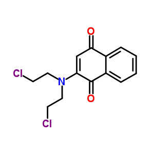 2-Di(2-chloroethyl)amino-1,4-naphthoquinoneStructure,63978-91-6Structure 2-Di(2-chloroethyl)amino-1,4-naphthoquinone Structure,63978-91-6Structure