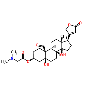 毒毛旋花甙元 3-[(二甲基氨基)乙酸酯]結(jié)構(gòu)式_63979-67-9結(jié)構(gòu)式