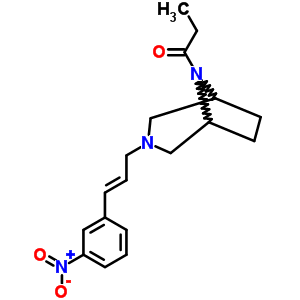 8-丙?；?3-[3-(3-硝基苯基)-2-丙烯基]-3,8-二氮雜雙環(huán)[3.2.1]辛烷結(jié)構(gòu)式_63990-46-5結(jié)構(gòu)式