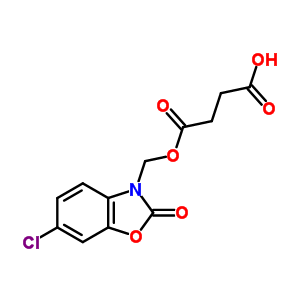 Succinic acid hydrogen 1-(5-chloro-2-oxobenzoxazol-3-yl)methyl esterStructure,63992-03-0Structure Succinic acid hydrogen 1-(5-chloro-2-oxobenzoxazol-3-yl)methyl ester Structure,63992-03-0Structure