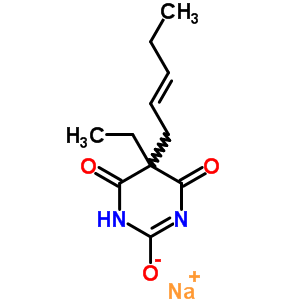 5-Ethyl-5-(2-pentenyl)-2-sodiooxy-4,6(1h,5h)-pyrimidinedioneStructure,64038-21-7Structure 5-Ethyl-5-(2-pentenyl)-2-sodiooxy-4,6(1h,5h)-pyrimidinedione Structure,64038-21-7Structure