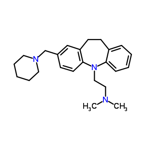 10,11-二氫-N,N-二甲基-2-(1-哌啶基甲基)-5H-二苯[b,f]氮雜卓-5-乙胺結(jié)構(gòu)式_64097-62-7結(jié)構(gòu)式