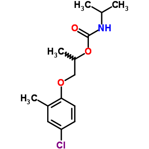 (9CI)-(1-甲基乙基)-氨基甲酸 2-(4-氯-2-甲基苯氧基)-1-甲基乙酯結(jié)構(gòu)式_64120-59-8結(jié)構(gòu)式