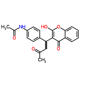N-(4-(1-(4-hydroxy-2-oxo-2h-1-benzopyran-3-yl)-3-oxobutyl)phenyl)acetamideStructure,64180-11-6Structure N-(4-(1-(4-hydroxy-2-oxo-2h-1-benzopyran-3-yl)-3-oxobutyl)phenyl)acetamide Structure,64180-11-6Structure