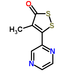 4-Methyl-5-(pyrazin-2-yl)-3h-1,2-dithiol-3-oneStructure,64224-71-1Structure 4-Methyl-5-(pyrazin-2-yl)-3h-1,2-dithiol-3-one Structure,64224-71-1Structure