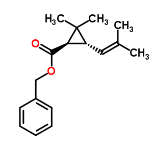 2,2-Dimethyl-3-(2-methylpropenyl)-cyclopropanecarboxylicacidbenzylesterStructure,64312-78-3Structure 2,2-Dimethyl-3-(2-methylpropenyl)-cyclopropanecarboxylicacidbenzylester Structure,64312-78-3Structure