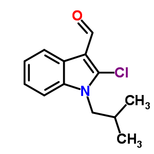 1H-indole-3-carboxaldehyde,2-chloro-1-(2-methylpropyl)-Structure,64788-58-5Structure 1H-indole-3-carboxaldehyde,2-chloro-1-(2-methylpropyl)- Structure,64788-58-5Structure