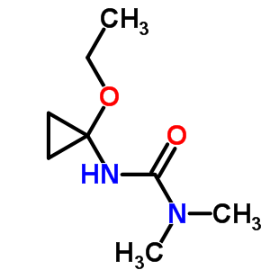 N-(1-乙氧基環(huán)丙基)-N,N-二甲基-脲結(jié)構(gòu)式_64833-45-0結(jié)構(gòu)式