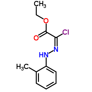 2-氯-2-[2-(2-甲基苯基)亞肼基)-乙酸乙酯結(jié)構(gòu)式_64989-46-4結(jié)構(gòu)式
