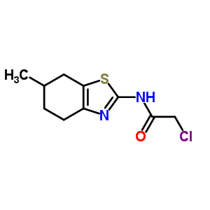 2-氯-N-(6-甲基-4,5,6,7-四氫-苯并噻唑-2-基)-乙酰胺結(jié)構(gòu)式_650592-73-7結(jié)構(gòu)式