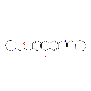 2-(氮雜環(huán)庚烷-1-基)-n-[6-[[2-(氮雜環(huán)庚烷-1-基)乙?；鵠氨基]-9,10-二氧代-蒽-2-基]乙酰胺結構式_65175-56-6結構式
