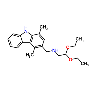 N-[(1,4-二甲基-9h-咔唑-3-基)甲基]-2,2-二乙氧基-乙胺結(jié)構(gòu)式_65266-47-9結(jié)構(gòu)式