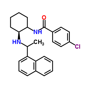 4-氯-N-[(1S,2S)-2-{[(1R)-1-(1-萘基)乙基]氨基}環(huán)己基]苯甲酰胺鹽酸鹽(1:1)結(jié)構(gòu)式_652973-93-8結(jié)構(gòu)式