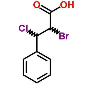 a-溴-b-氯-苯丙酸結構式_6622-79-3結構式