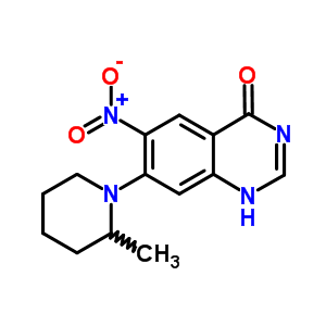 7-(2-Methyl-1-piperidyl)-6-nitro-1h-quinazolin-4-oneStructure,66234-53-5Structure 7-(2-Methyl-1-piperidyl)-6-nitro-1h-quinazolin-4-one Structure,66234-53-5Structure