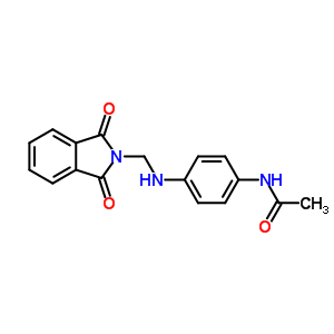 N-[4-[(1,3-二氧代異吲哚-2-基)甲基氨基]苯基]乙酰胺結(jié)構(gòu)式_6629-45-4結(jié)構(gòu)式