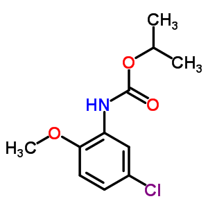 (9CI)-(5-氯-2-甲氧基苯基)-氨基甲酸 1-甲基乙酯結(jié)構(gòu)式_6632-17-3結(jié)構(gòu)式