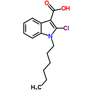 1H-indole-3-carboxylicacid, 2-chloro-1-hexyl-Structure,66335-26-0Structure 1H-indole-3-carboxylicacid, 2-chloro-1-hexyl- Structure,66335-26-0Structure