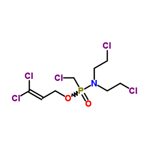 2-氯-n-(2-氯乙基)-n-(氯甲基-(3,3-二氯-2-丙烯氧基)膦)乙胺結(jié)構(gòu)式_6650-92-6結(jié)構(gòu)式