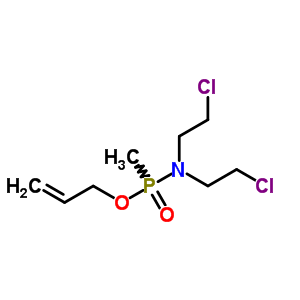 2-氯-N-(2-氯乙基)-N-(甲基-2-丙烯氧基-膦)乙胺結(jié)構(gòu)式_6650-95-9結(jié)構(gòu)式