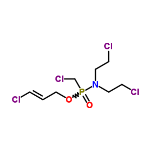 2-氯-N-(2-氯乙基)-N-[氯甲基-[(E)-3-氯-2-丙烯氧基]膦]乙胺結(jié)構(gòu)式_6650-96-0結(jié)構(gòu)式